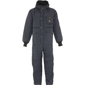 RefrigiWear Iron-Tuff Insulated Coveralls Men's S/P Black Hooded Winter Suit